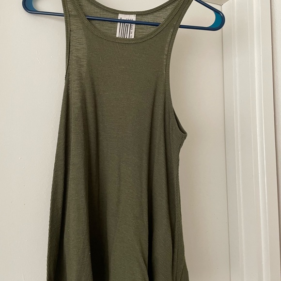 Free People Long Beach Tank Army Green Medium - Picture 1 of 3